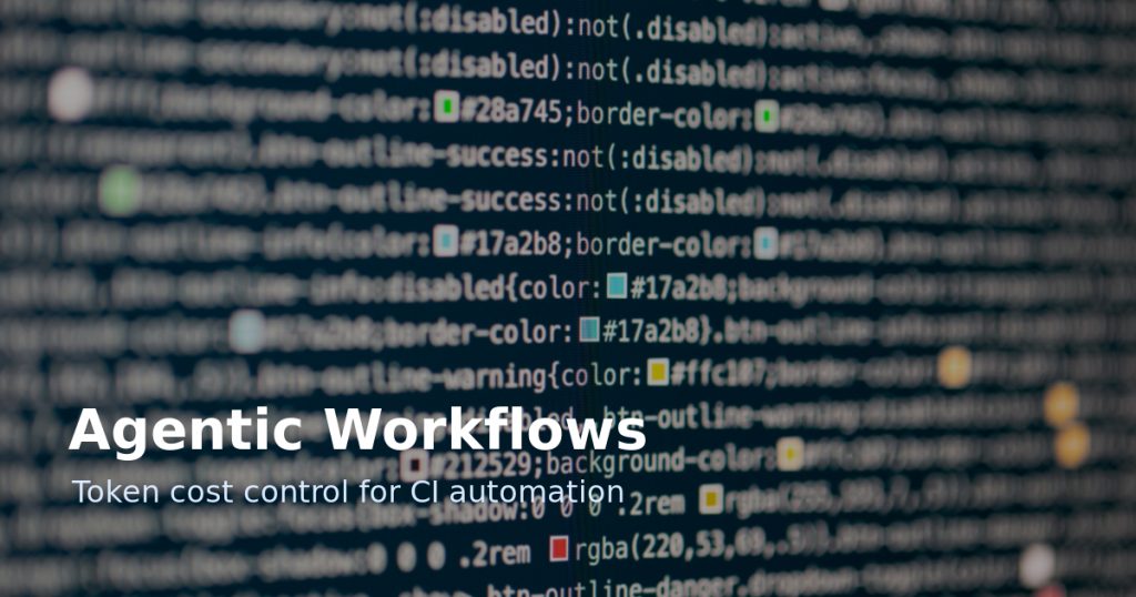 Computer code image used as cover for token cost control article