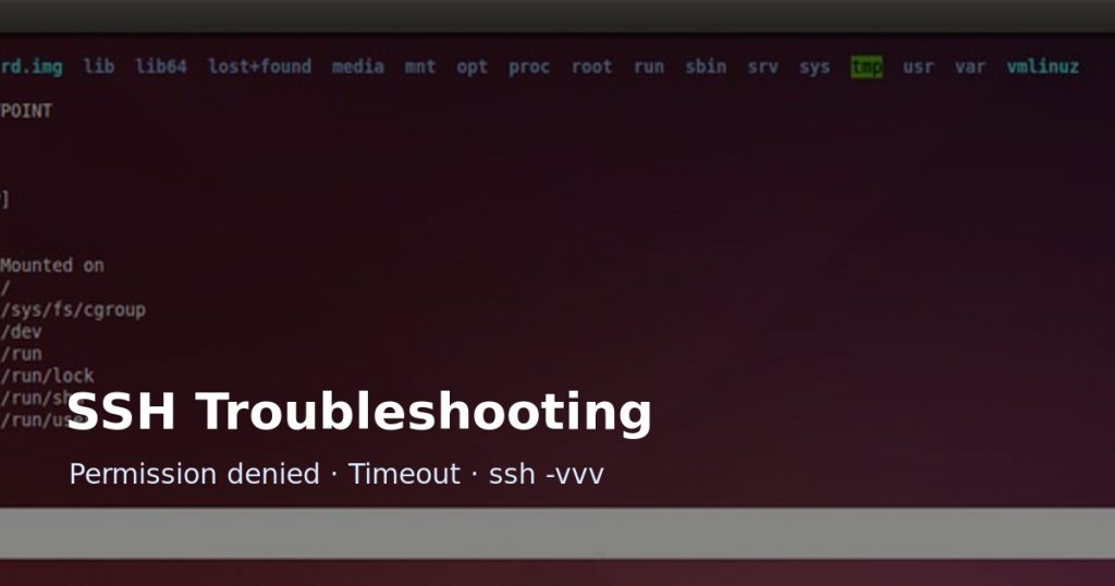 Linux terminal image for SSH troubleshooting article